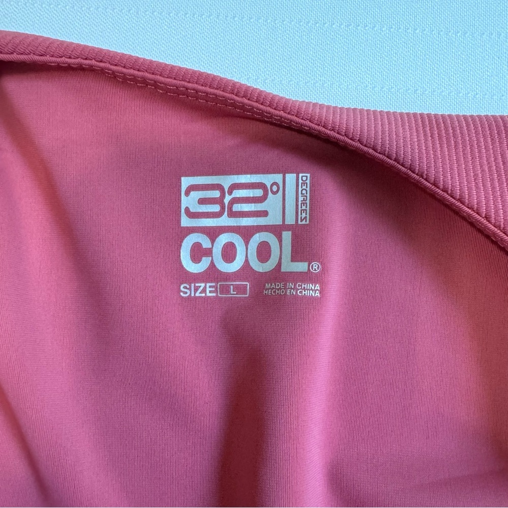 32 Degrees Cool Slate Rose Ribbed Bra Tank Built-In Bra L New - Picture 6 of 10